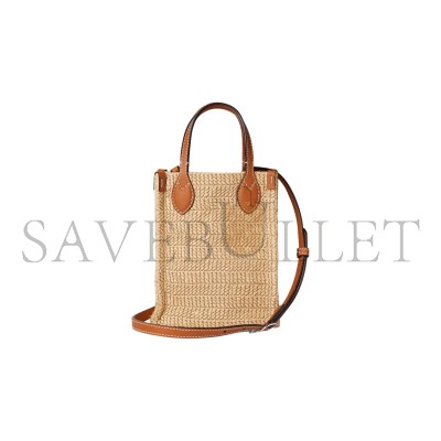 GUCCI MINI RAFFIA BLEND VISCOSE SHOULDER BAG 780083 (18.5*14*8cm)
